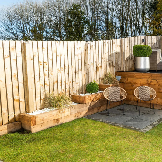 Railway sleepers for garden ideas
